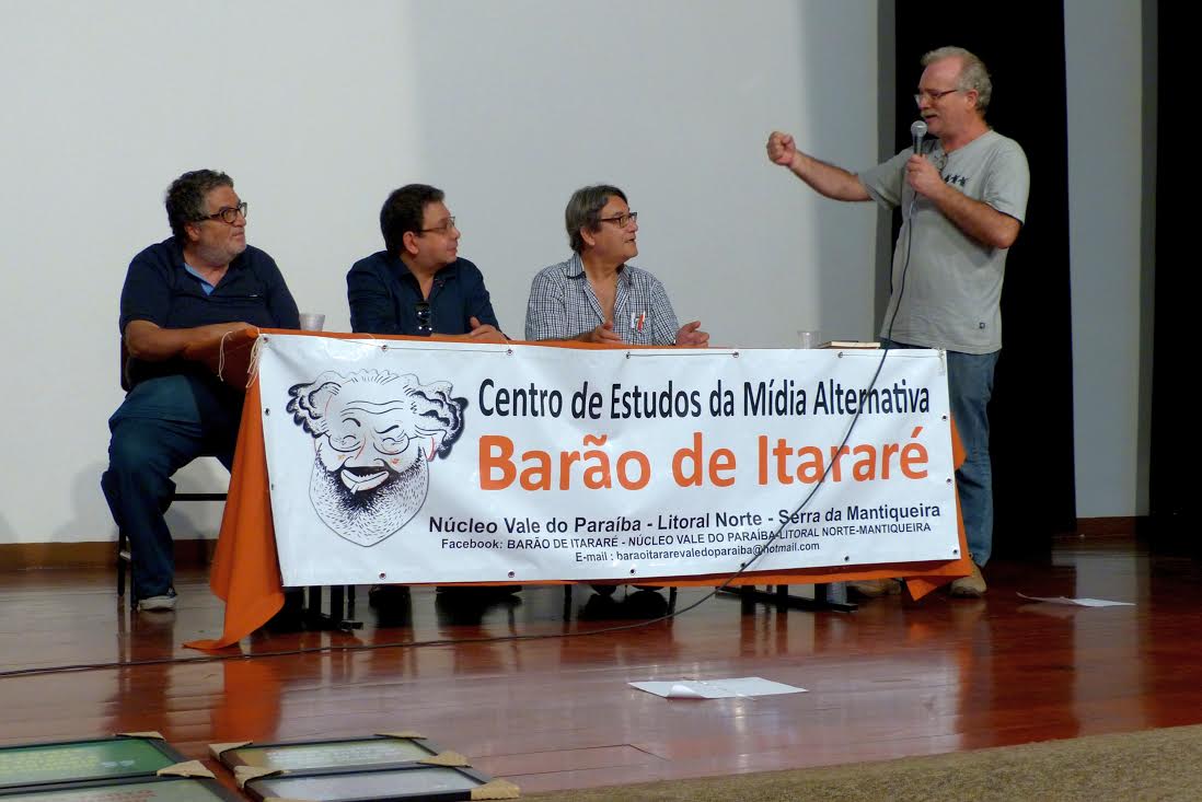 ​Fundaçao do Núcleo Regional, em 2015: Cidoli, Edú Guimarães, Barbosa e Miro Borges.